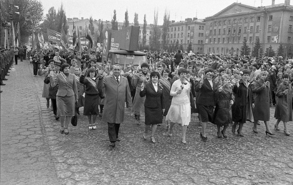 Первомайская демонстрация в Бресте, начало 80-х гг
Первомайская демонстрация в Бресте, начало 80-х гг