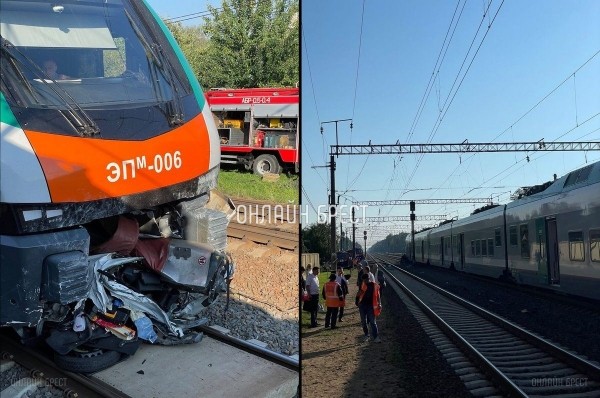 Поезд врезался в легковушку в Брестской области. Стали известны подробности Поезд врезался в легковушку в Брестской области. Стали известны подробности