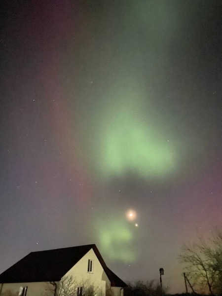 Полярное сияние в небе Беларуси. Очень красиво!
