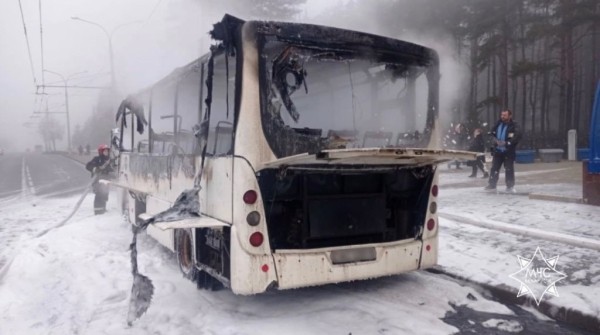 В Минске горел автобус В Минске горел автобус